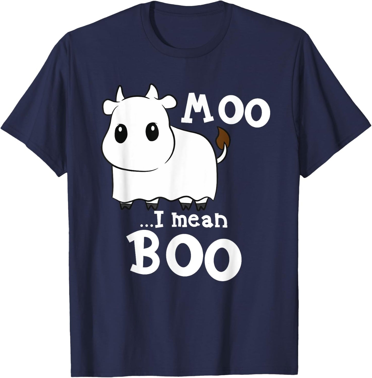 Funny Cow Halloween Costume Cows Boo T-Shirt - T-Shirt | Navy