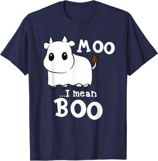 Funny Cow Halloween Costume Cows Boo T-Shirt - T-Shirt | Navy