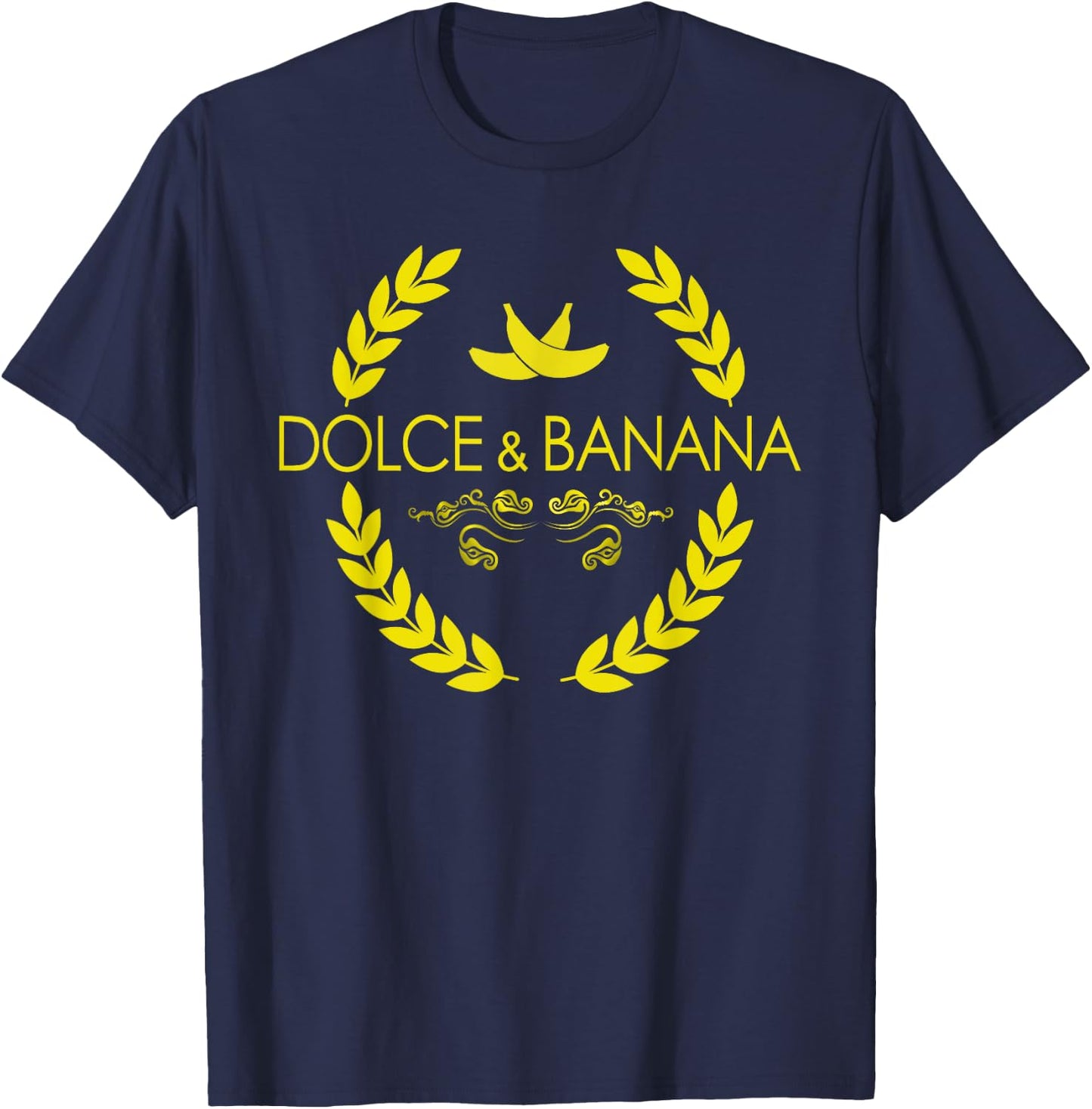 Dolce And Banana Funny Banana Fruit Design T-Shirt - T-Shirt | Navy