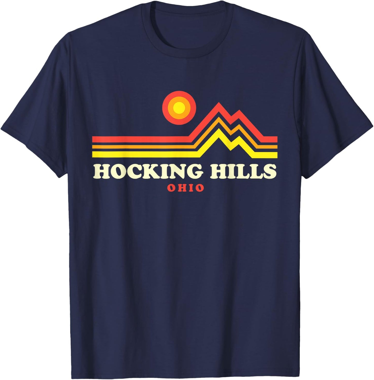 Hocking Hills Ohio Logan Ohio OH State Park Mountain T-Shirt - T-Shirt | Navy