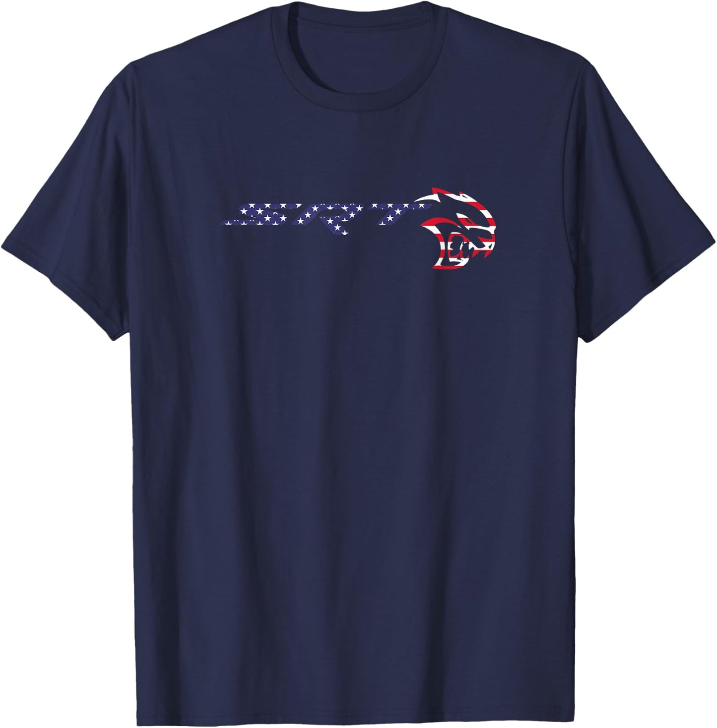 Dodge SRT Hellcat Stars and Stripes T-Shirt - T-Shirt | Navy