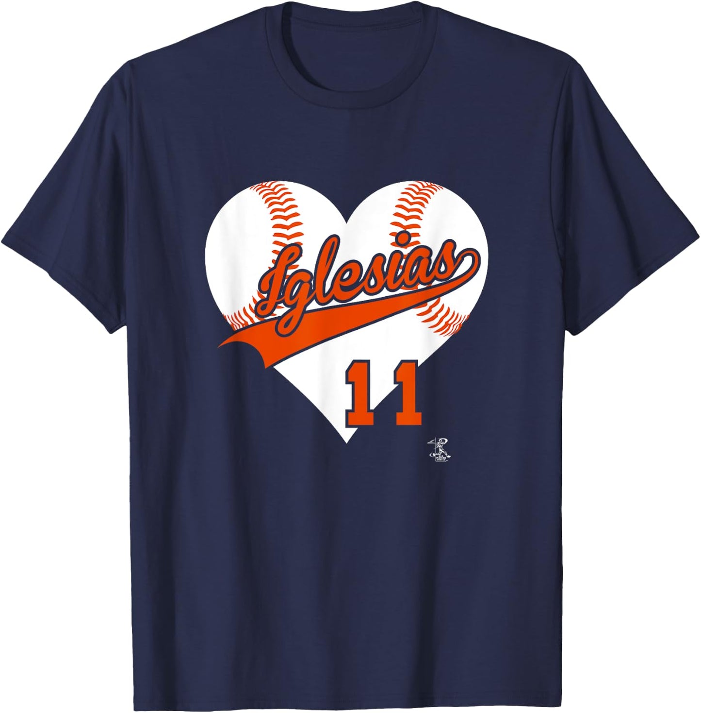 Jose Iglesias Baseball Heart Gameday T-Shirt - T-Shirt | Navy