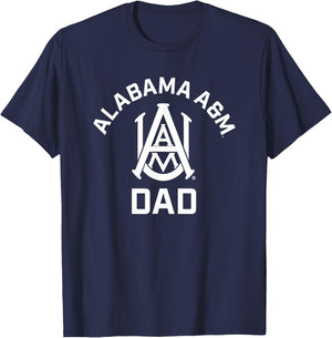 Alabama A&M University Bulldogs Arched Dad T-Shirt - T-Shirt | Navy