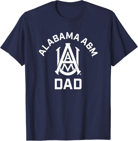 Alabama A&M University Bulldogs Arched Dad T-Shirt - T-Shirt | Navy