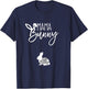 TeylieDesign Women's Pregnant Easter Pregnancy Announcement Mama Bunny Baby Bunny T-Shirt - T-Shirt | Navy