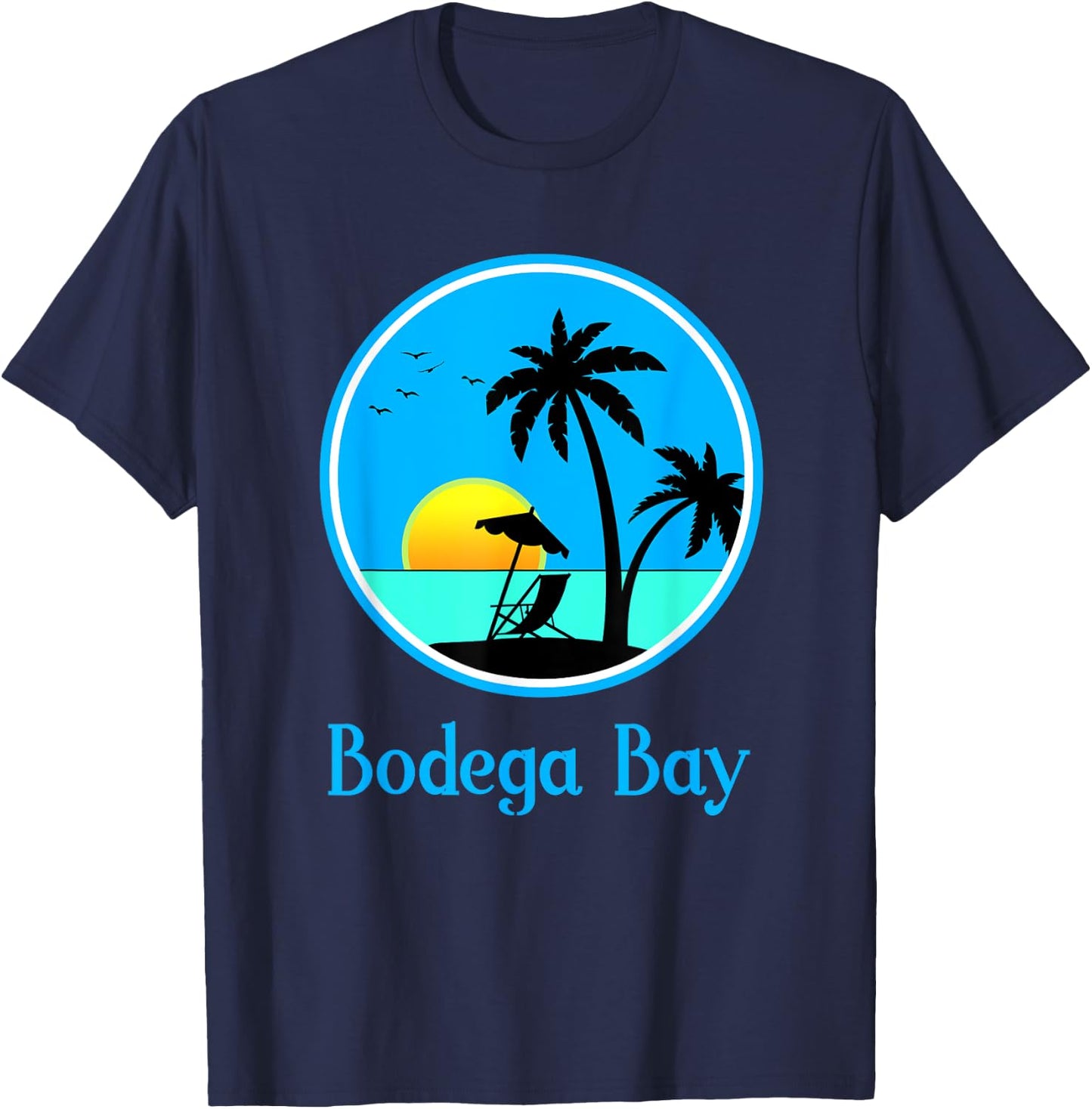 Bodega Bay Travel Vacation or Holiday Souvenir Gift T-Shirt - T-Shirt | Navy