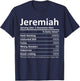 JEREMIAH Nutrition Funny Birthday Personalized Name Gift T-Shirt - T-Shirt | Navy