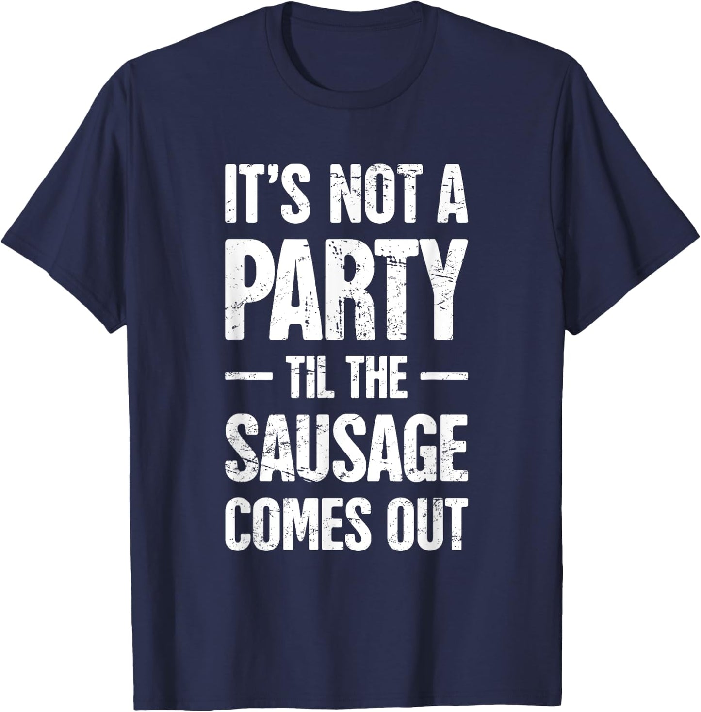 Smoked Meats / Distressed Funny Sausage Making T-Shirt - T-Shirt | Navy