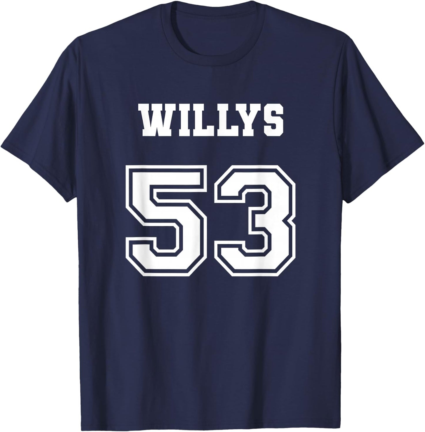 Jersey Style 53 1953 Willys 4x4 Vintage MB Army Truck Car T-Shirt - T-Shirt | Navy