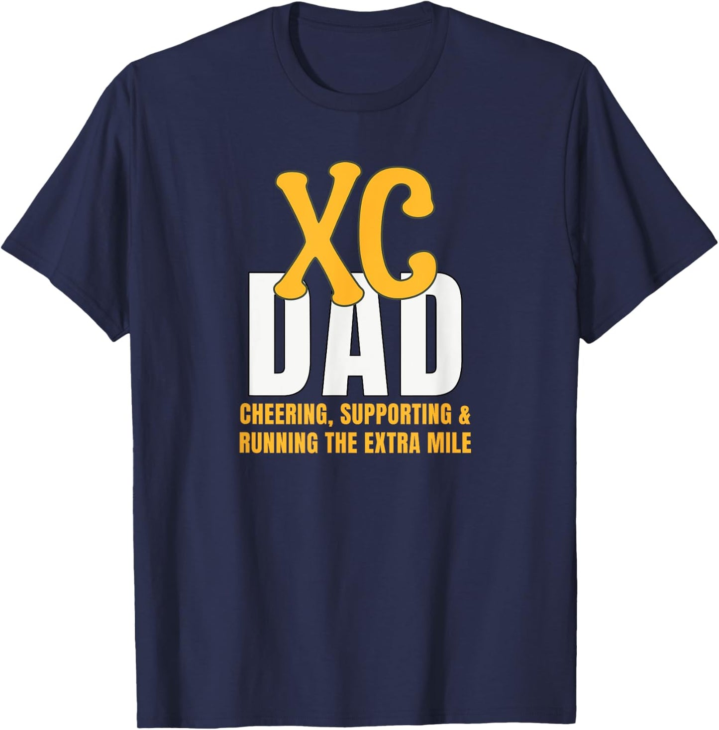 Cross Country Dad XC Running T-Shirt - T-Shirt | Navy