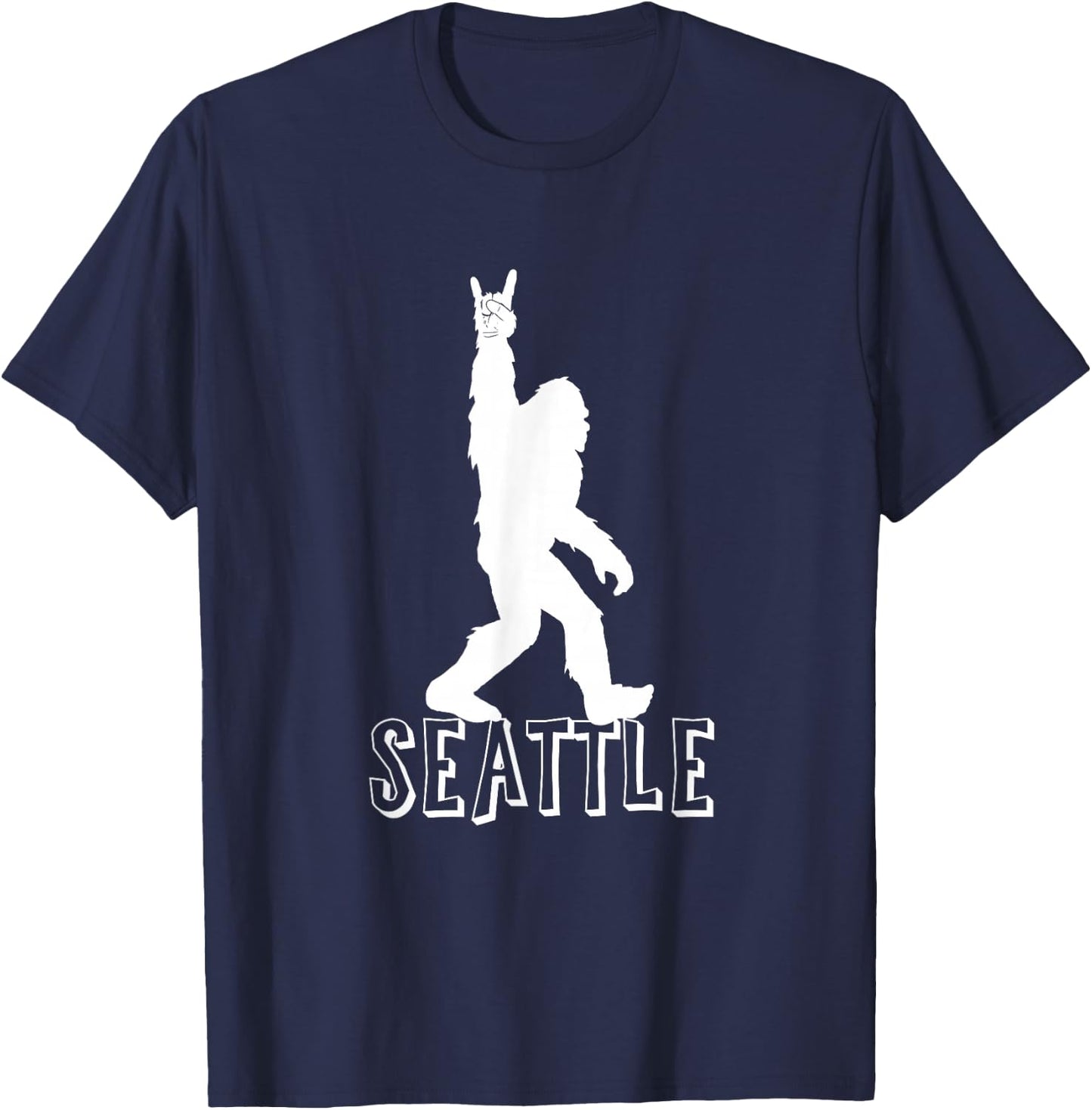 Bigfoot Seattle Washington Grunge Rock and Roll Souvenir T-Shirt - T-Shirt | Navy