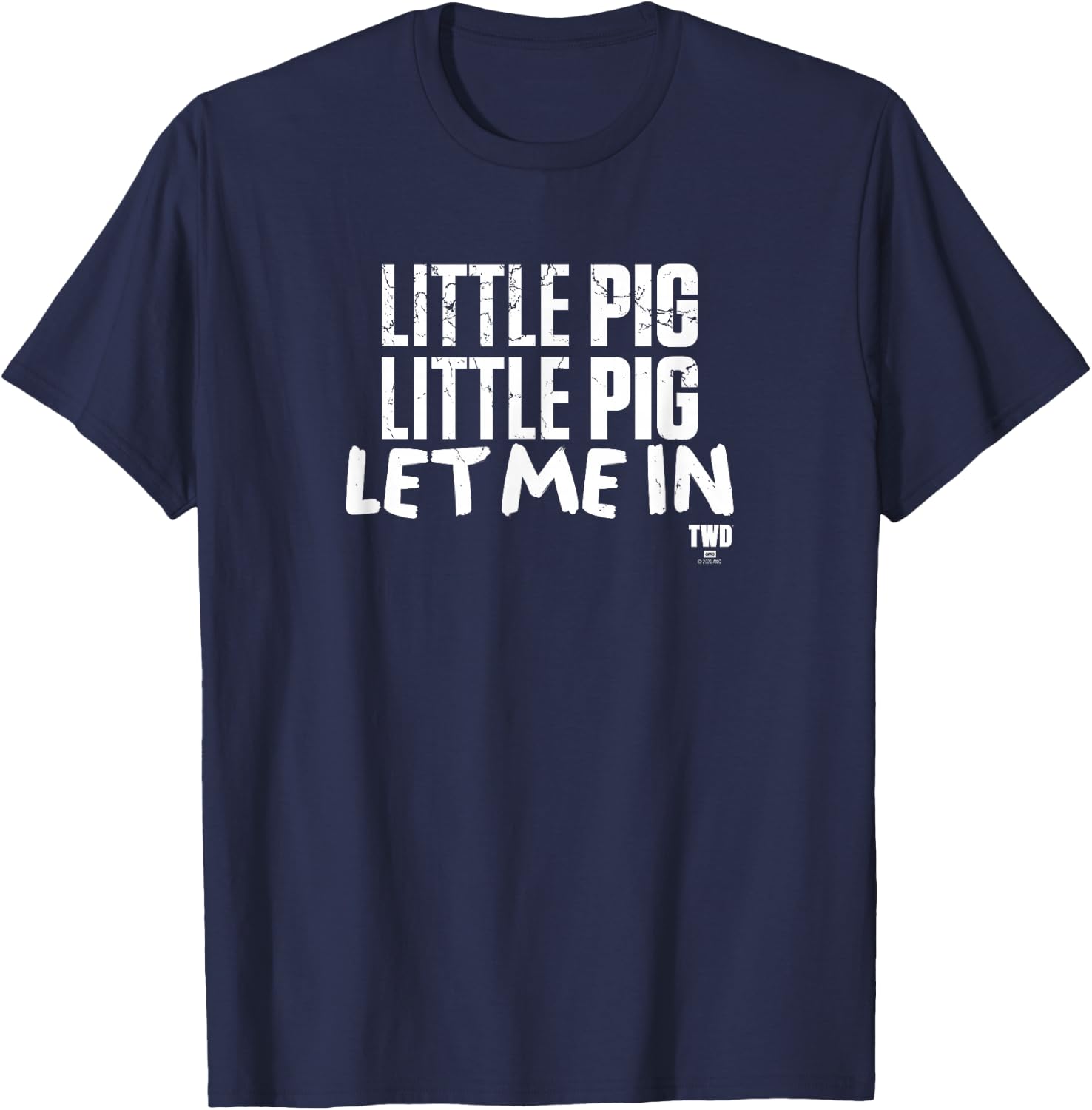 The Walking Dead Negan Little Pig T-Shirt - T-Shirt | Navy