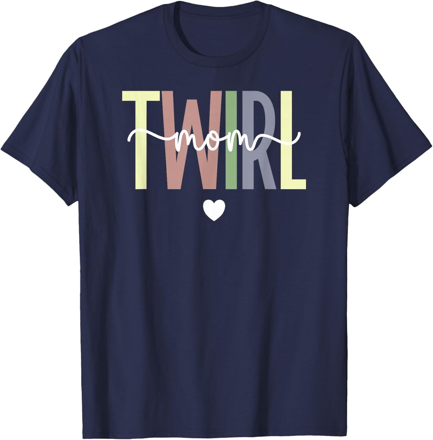 Baton Twirl Mom Of A Baton Twirler Baton Twirling Mom T-Shirt - T-Shirt | Navy
