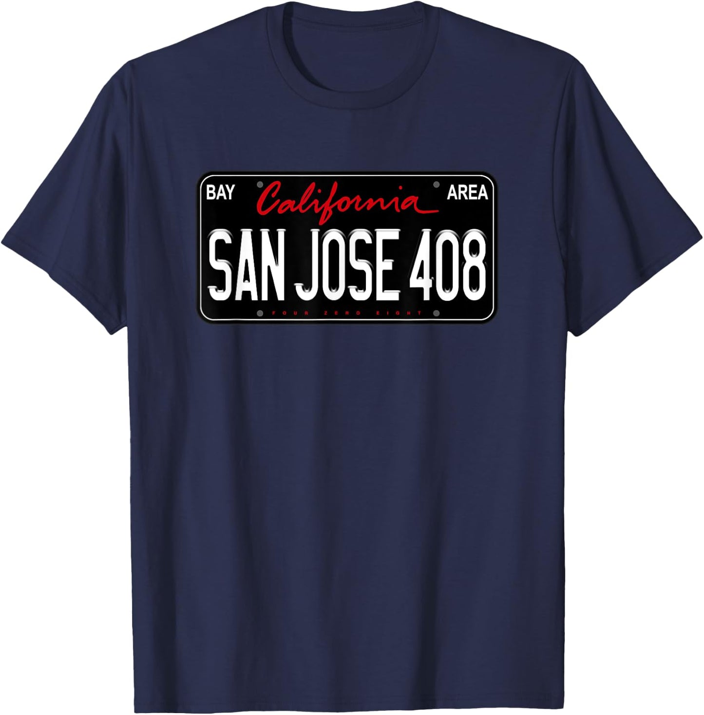 San Jose 408 Shirt, Shark City,Hella San Jose, Shark Tank SJ T-Shirt - T-Shirt | Navy