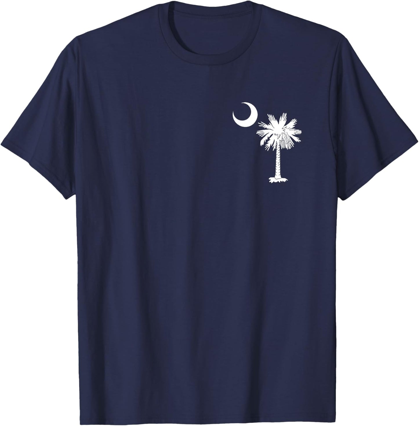 South Carolina State Flag Palmetto Tree Crescent Moon SC T-Shirt - T-Shirt | Navy