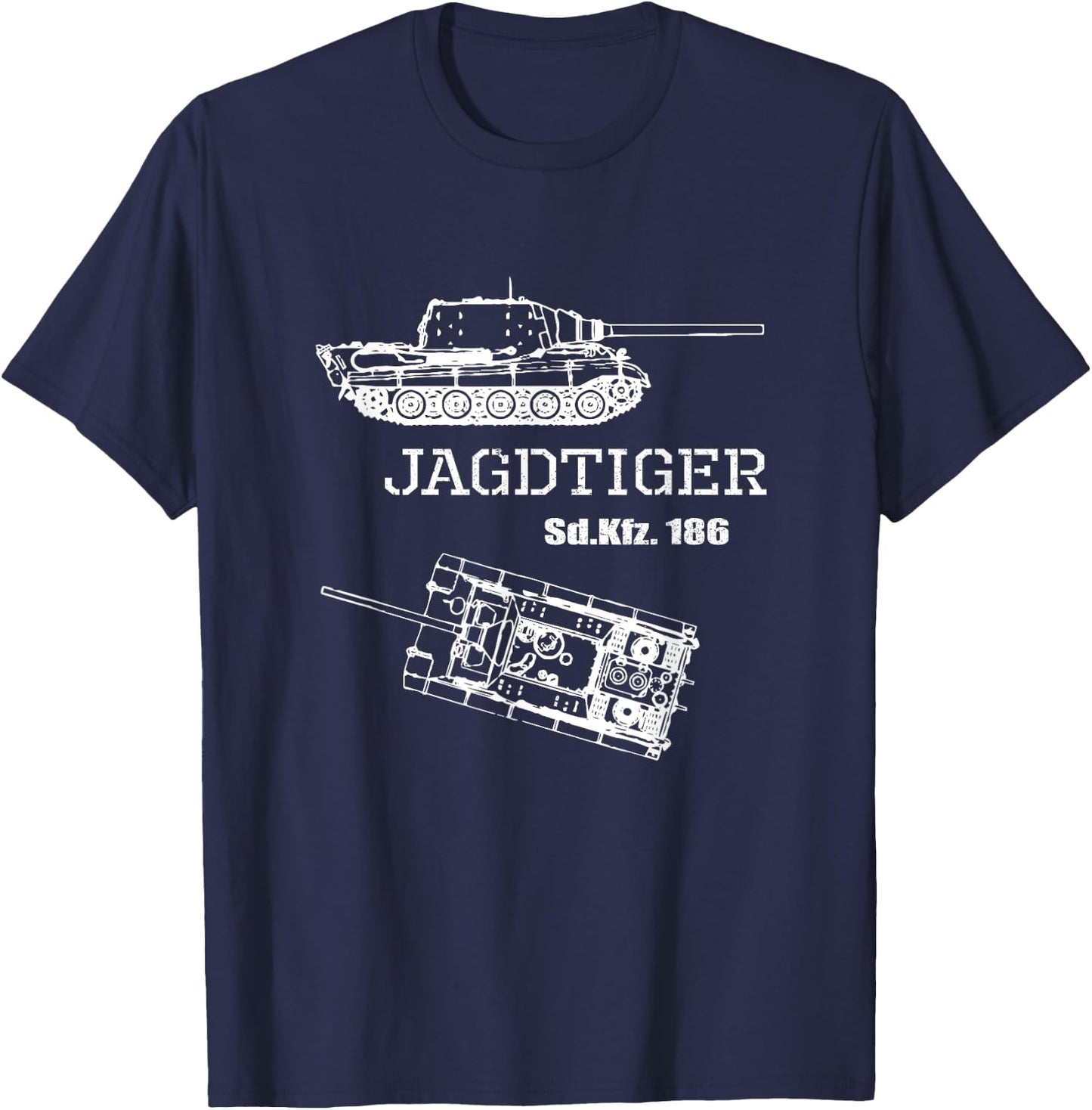 Tank destroyer Jagd Tiger Sd.Kfz. 186 German Wehrmacht WW 2 T-Shirt - T-Shirt | Navy