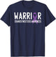 Warrior Craniosynostosis CSO Awareness Purple Ribbon Support T-Shirt - T-Shirt | Navy