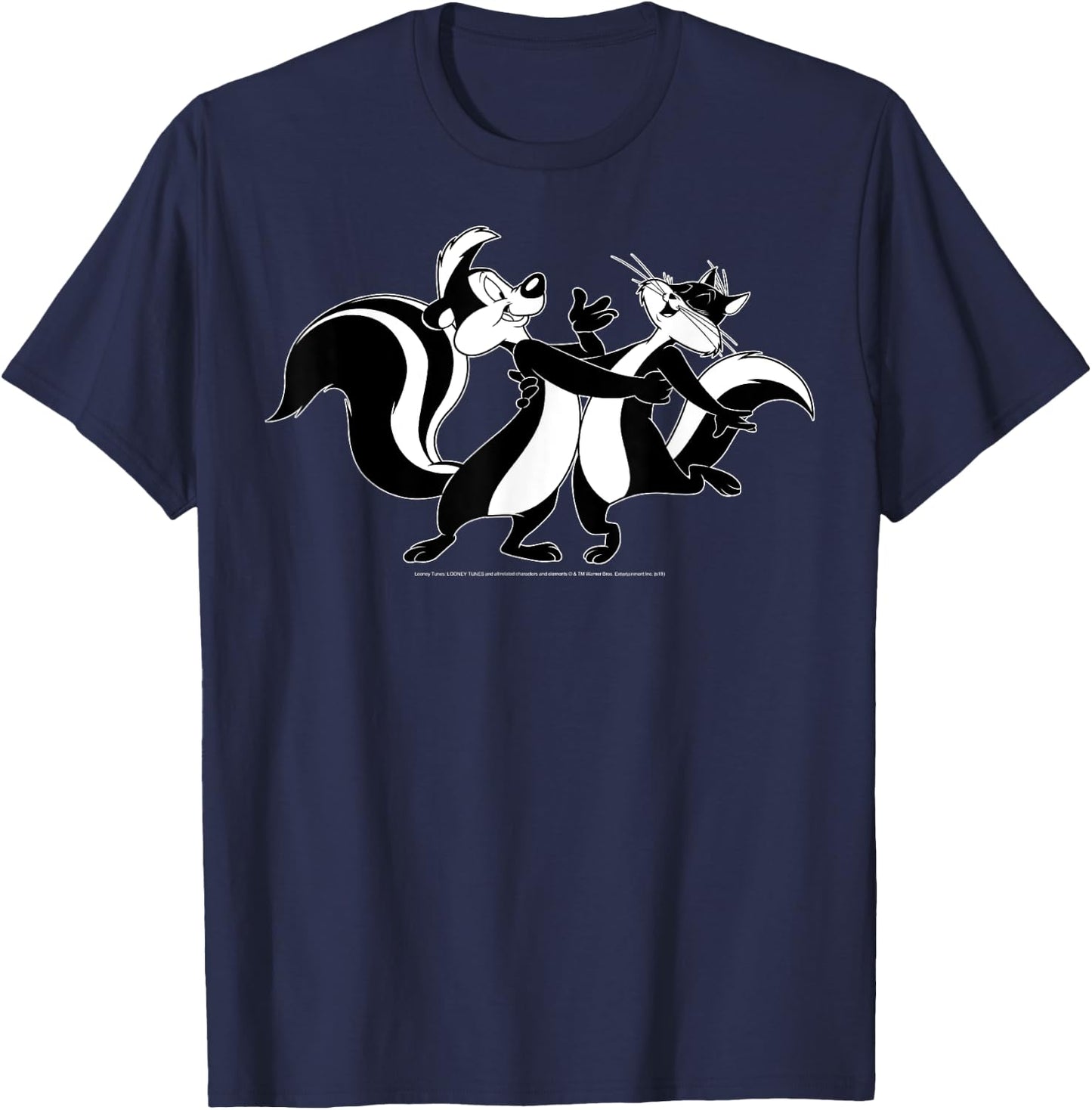 Looney Tunes Pepe Le Pew & Penelope Portrait T-Shirt - T-Shirt | Navy