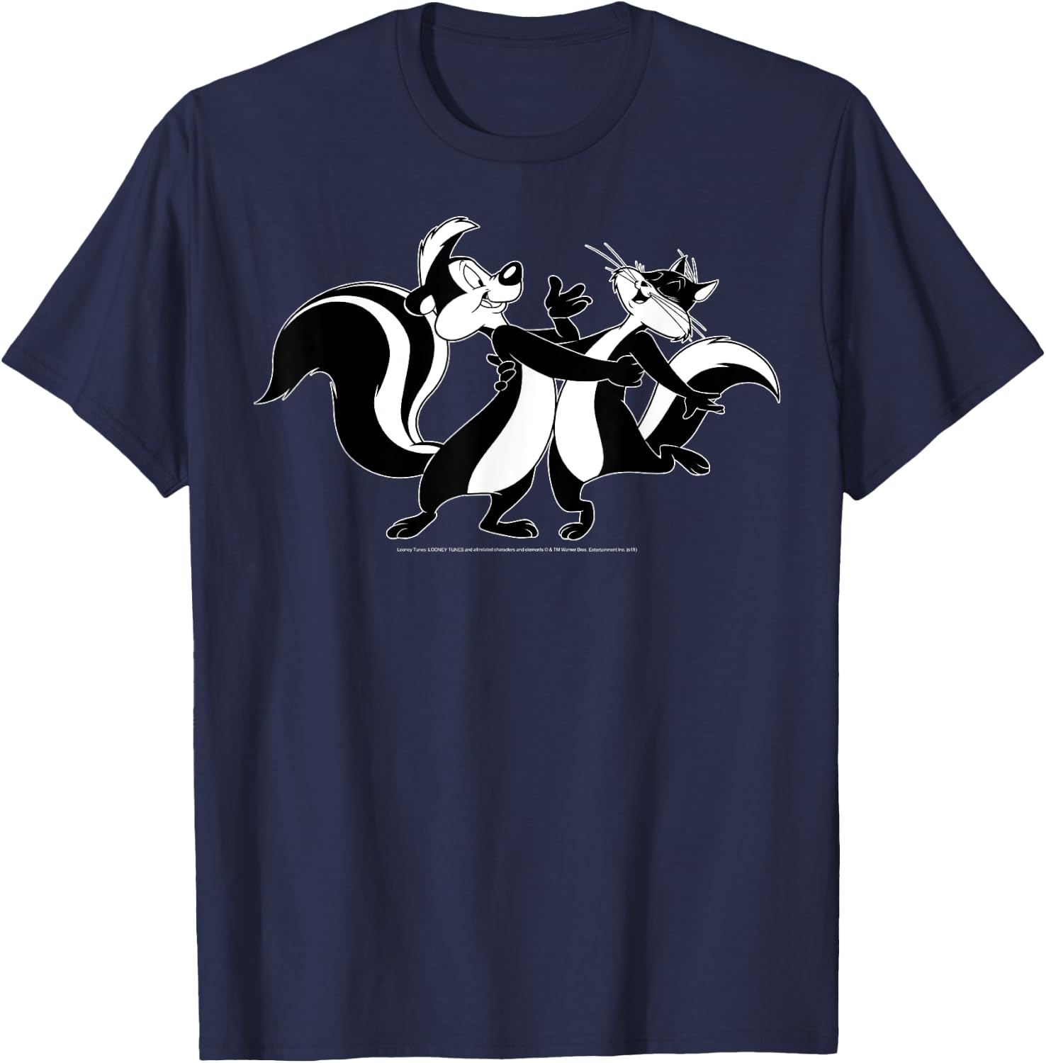 Looney Tunes Pepe Le Pew & Penelope Portrait T-Shirt - T-Shirt | Navy