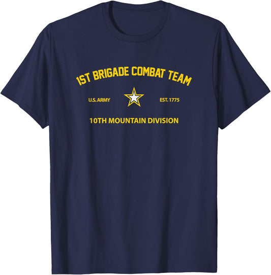US Army 1st Brigade Combat Team 10th Mountain Division T-Shirt - T-Shirt | Navy