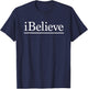 Word Art etc i Believe , Women's, -Adults, Female, Short Sleeve, , Black, Small T-Shirt - T-Shirt | Navy