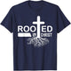 Rooted in Christ Faith in Jesus Christian Gifts T-Shirt - T-Shirt | Navy