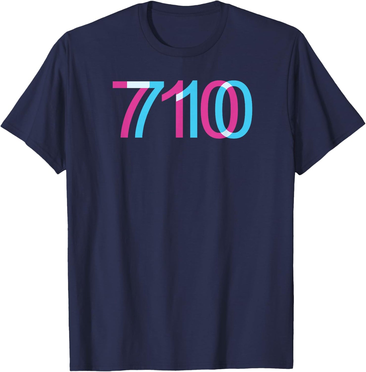 710 Oil Dabbing 420 Trippy Glitch T-Shirt - T-Shirt | Navy