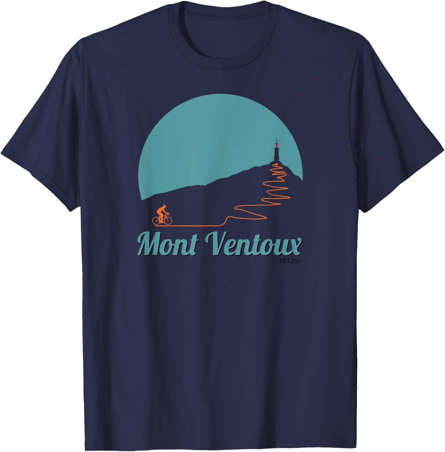 Mont Ventoux Cycling Climb - Mountain T-Shirt - T-Shirt | Navy