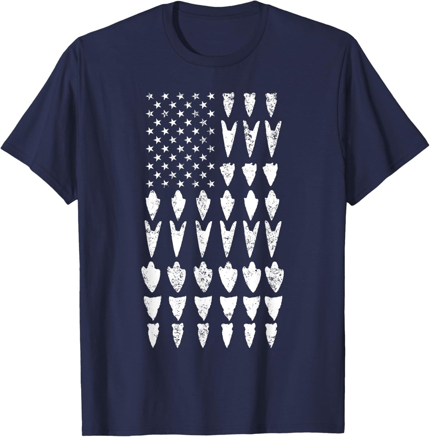 Arrowhead Hunting Collector USA Flag Hunt Hunter Men T-Shirt - T-Shirt | Navy