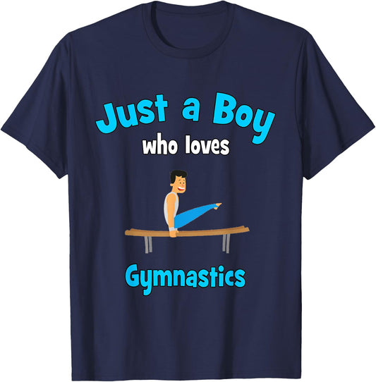 Gymnastics Shirt for Boys | Children's Gymnastics T-Shirt - T-Shirt | Navy