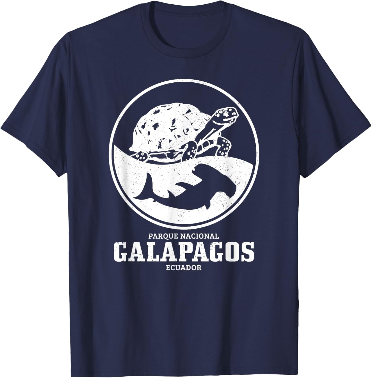 Galapagos Islands Turtle Shark Diving Ecuador T-Shirt - T-Shirt | Navy