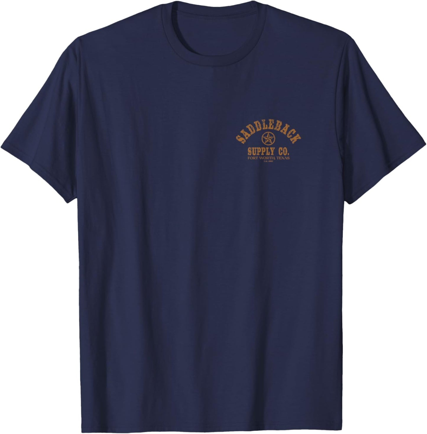 Saddleback Texas Lone Star - Rust Logo Lightweight, Graphic T-Shirt - T-Shirt | Navy