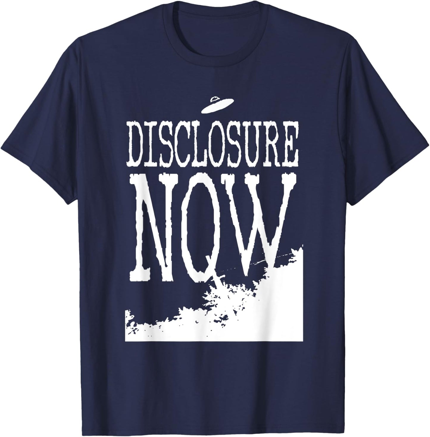 Disclosure NOW UFO UAP Jet Fighter Extraterrestrial Alien T-Shirt - T-Shirt | Navy