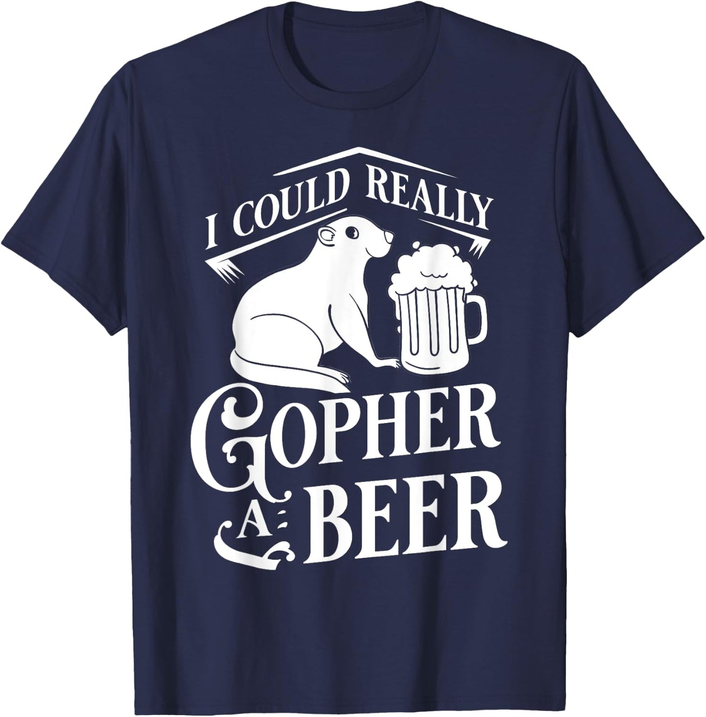 Gopher Hunting Gift Funny Traps Killer T-Shirt - T-Shirt | Navy