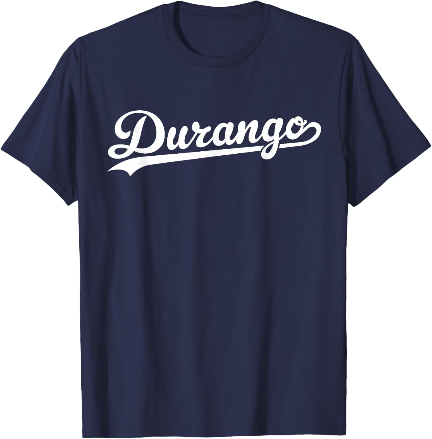 Durango Mexico Baseball Script Retro Vintage Patriotic T-Shirt - T-Shirt | Navy