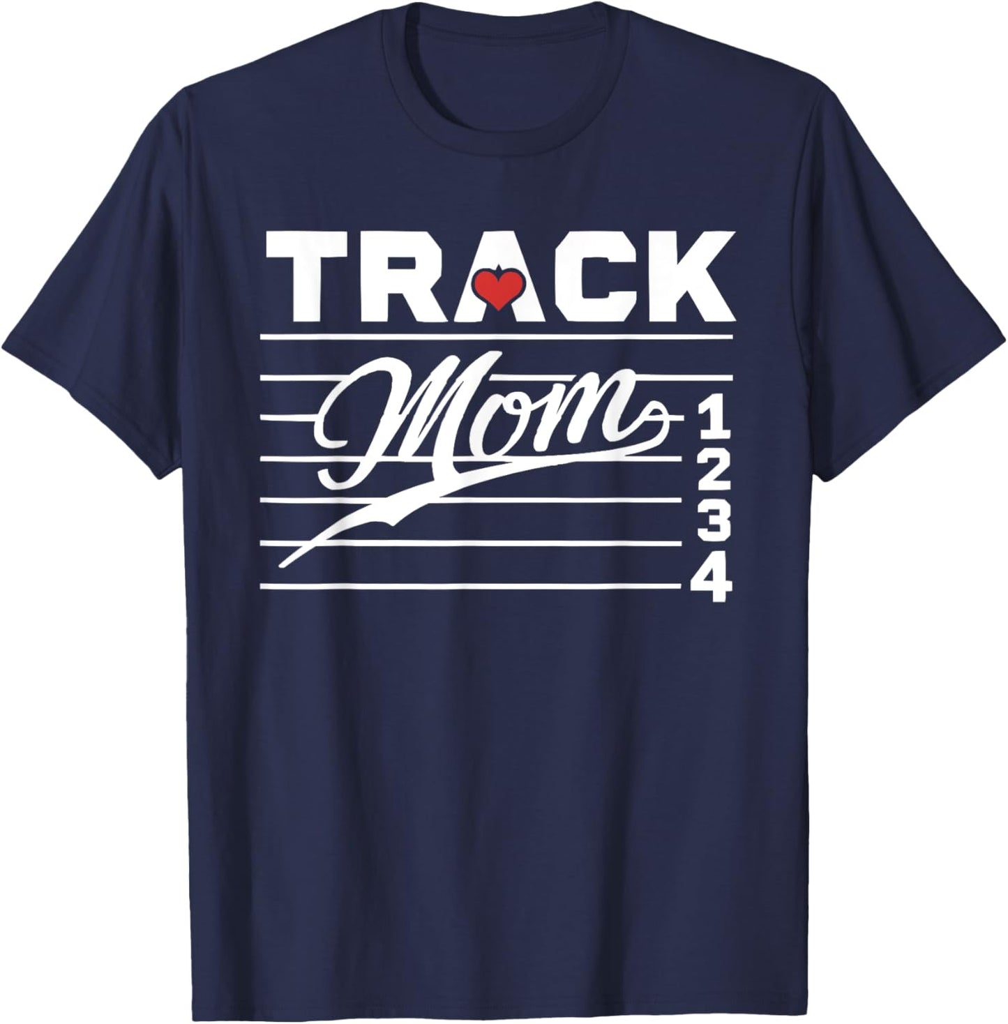 Track And Field Mom Athlete Runner Mothers Day T-Shirt - T-Shirt | Navy