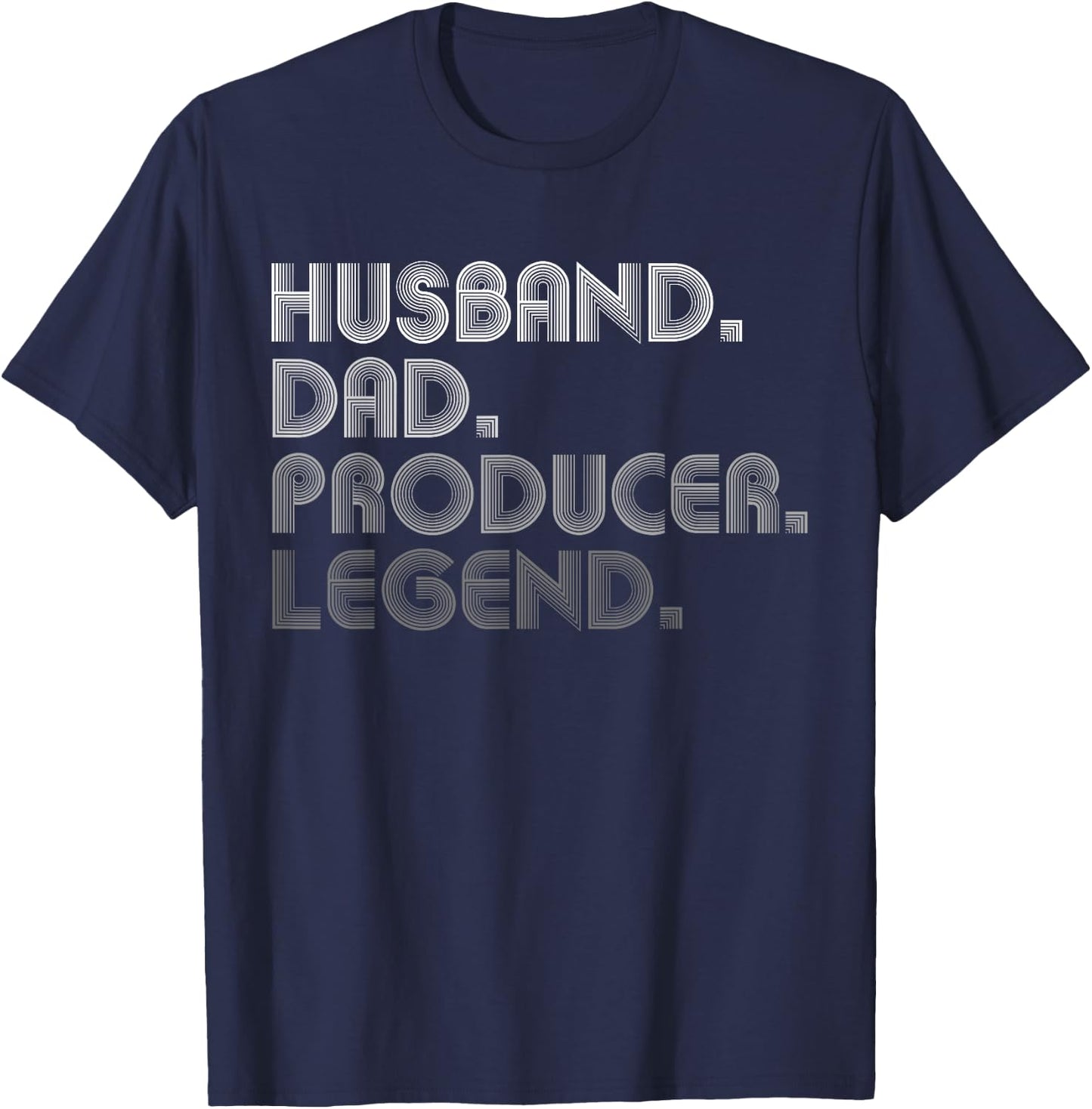 Husband Dad Producer Funny Film Music Production T-Shirt - T-Shirt | Navy
