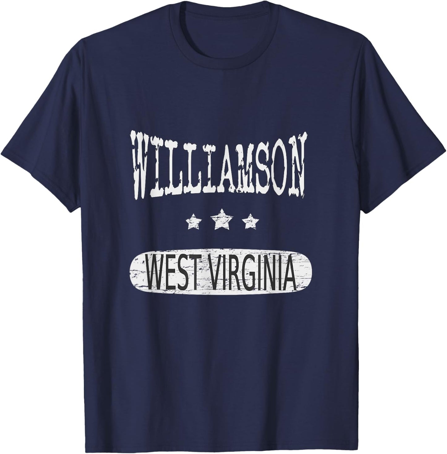 Vintage Williamson West Virginia T-Shirt - T-Shirt | Navy