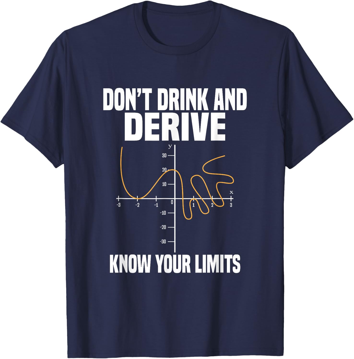 Dont Drink And Derive And Know Your Limit T-Shirt - T-Shirt | Navy