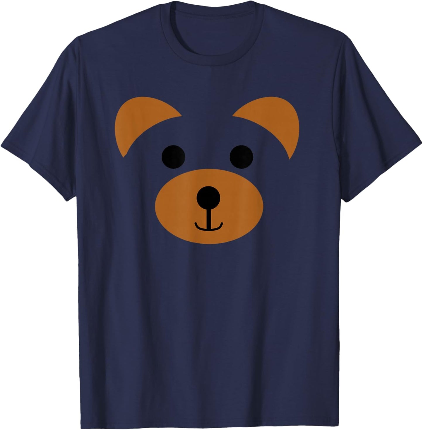 Bear Face Halloween Costume Brown Animal Bear T-Shirt - T-Shirt | Navy