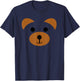 Bear Face Halloween Costume Brown Animal Bear T-Shirt - T-Shirt | Navy