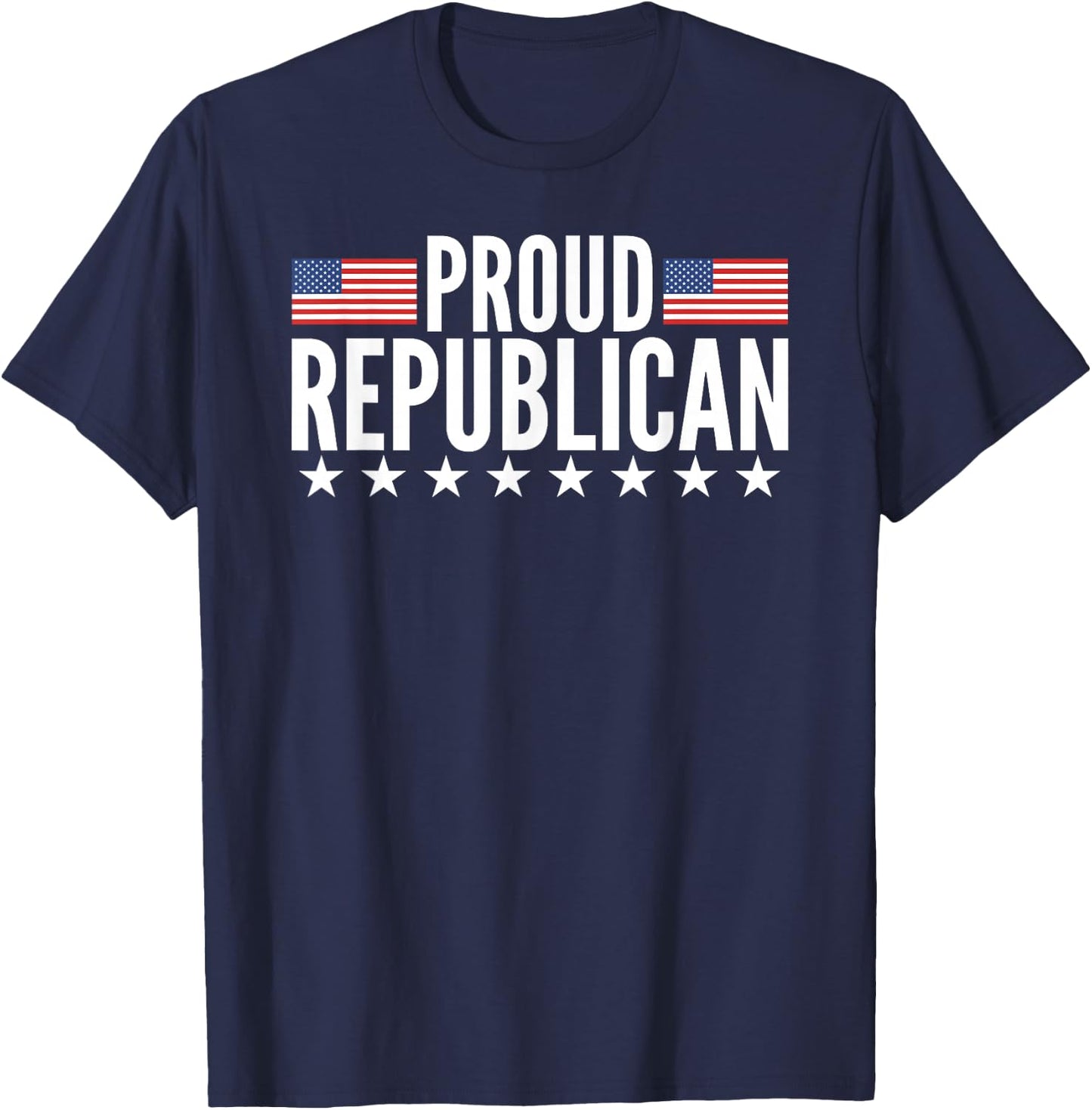 Proud Republican American Flag T-Shirt - T-Shirt | Navy