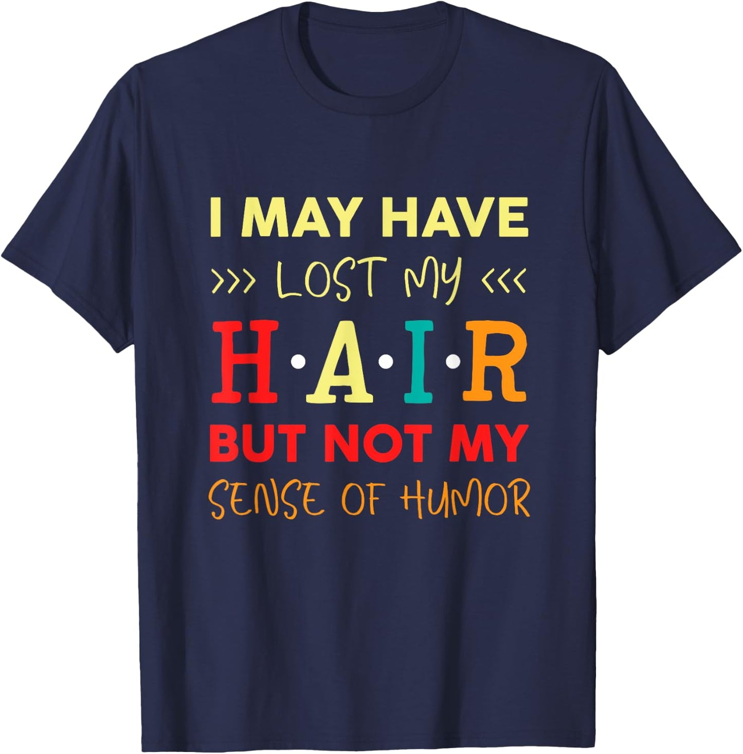 Alopecia Hair Loss Bald Head Bald Head Gift T-Shirt - T-Shirt | Navy