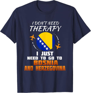 Bosnian Flag I Bosnia Flag Vacation I Bosnia T-Shirt - T-Shirt | Navy