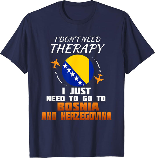 Bosnian Flag I Bosnia Flag Vacation I Bosnia T-Shirt - T-Shirt | Navy