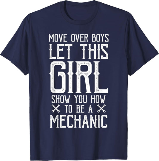 Funny women girl quote gift mechanic T-Shirt - T-Shirt | Navy