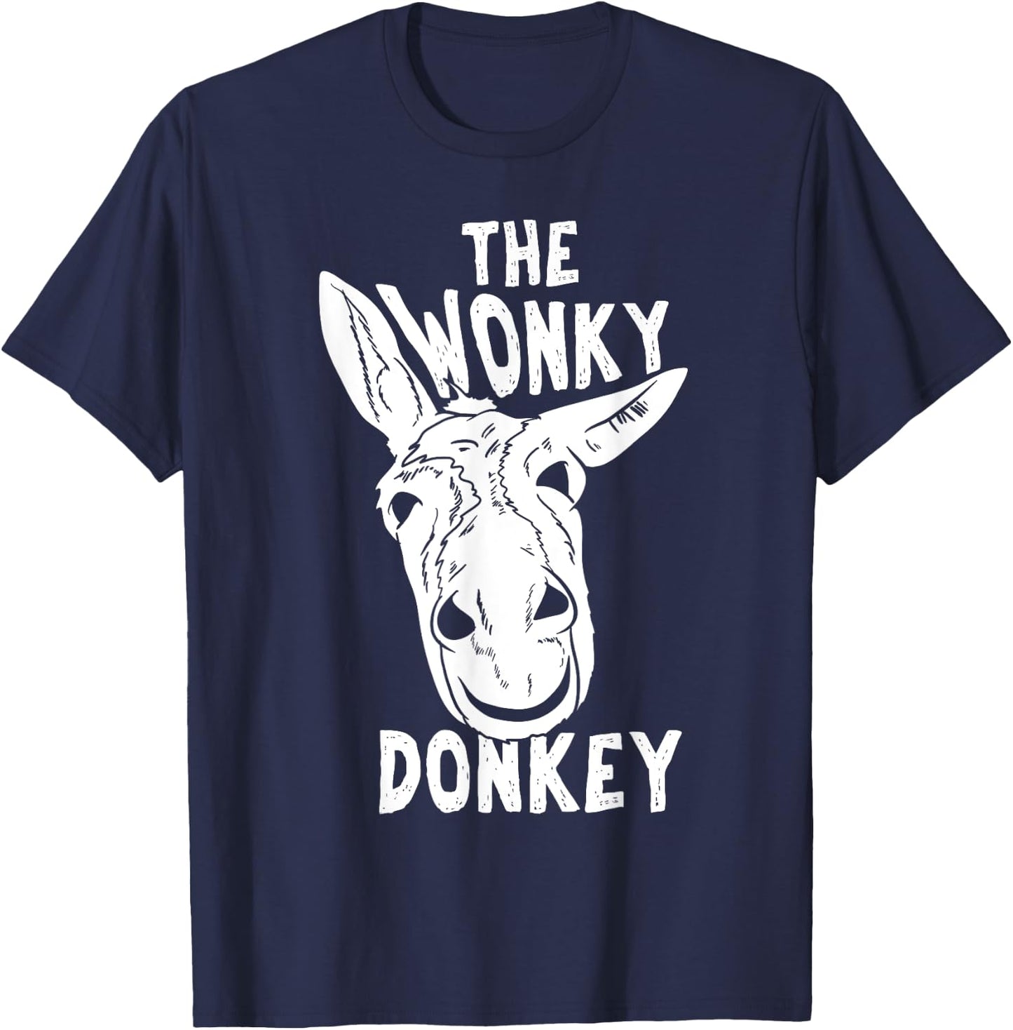 The Wonky Donkey Funny Donkey Lover Farm Animal T-Shirt - T-Shirt | Navy