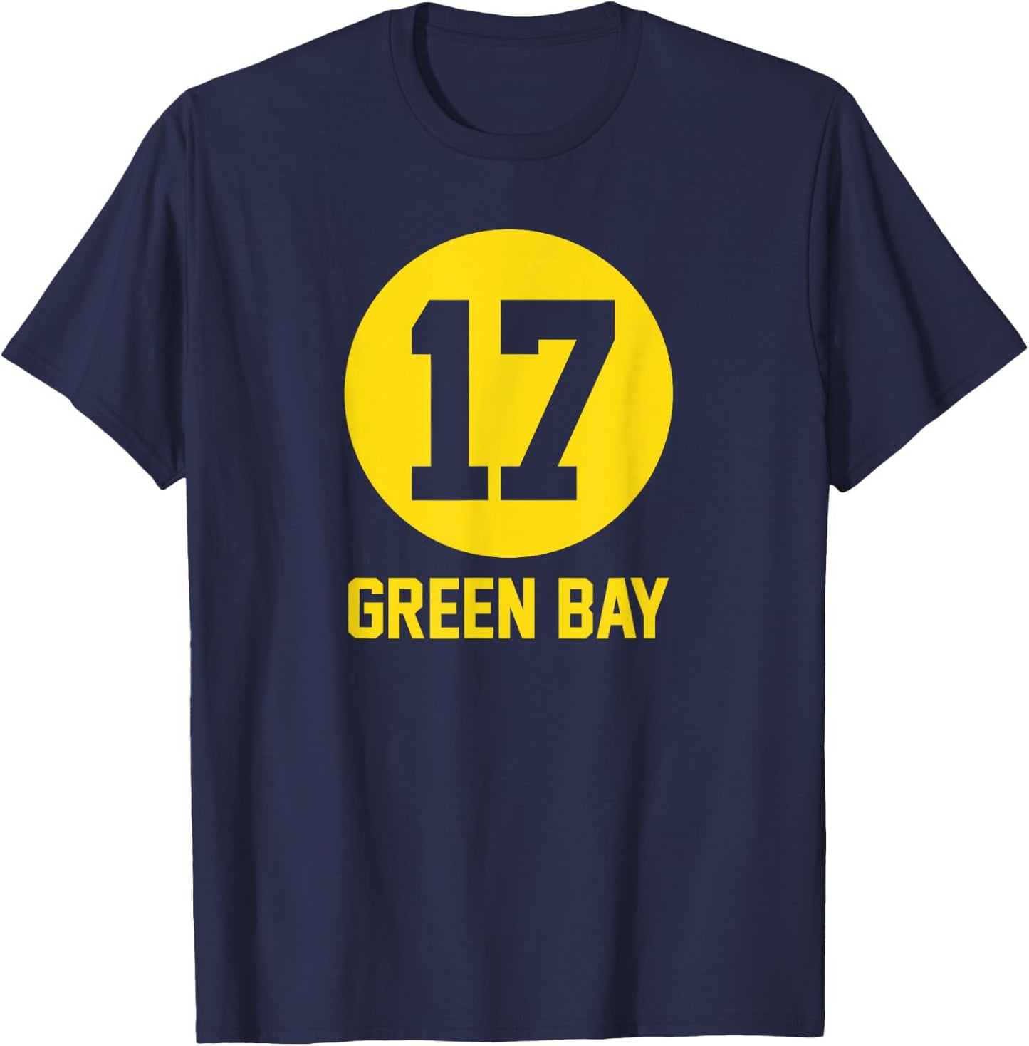 Acme Green Bay Number 17 Jersey T-Shirt - T-Shirt | Navy