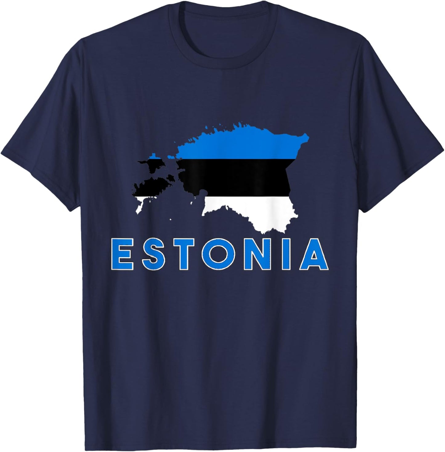 Estonian Flag Of Estonia Men Women Kids T-Shirt - T-Shirt | Navy