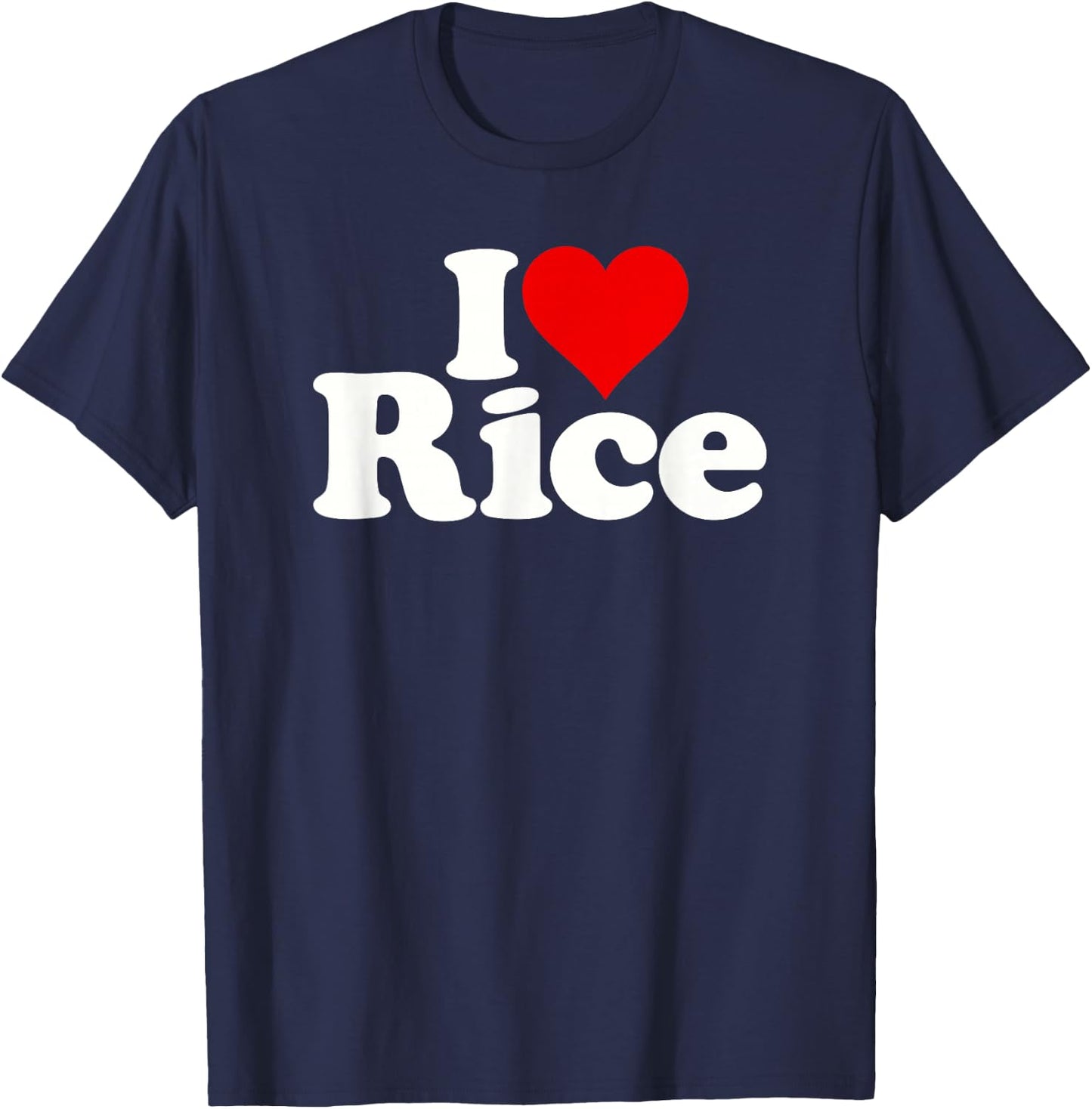 I Love Heart Rice T-Shirt - T-Shirt | Navy